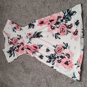 White Dress with Roses